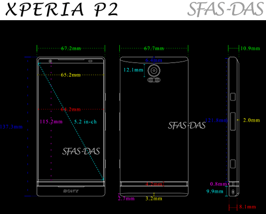 Sony Xperia P2 на подходе. 5.2-дюймовый Full HD экран, процессор Snapdragon 810 и батарея емкостью 4240 мАч