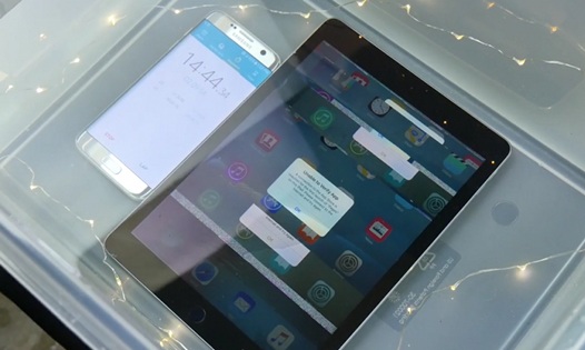 iPad Pro 9.7 и Galaxy S7 в тесте на водонепроницаемость (Видео)