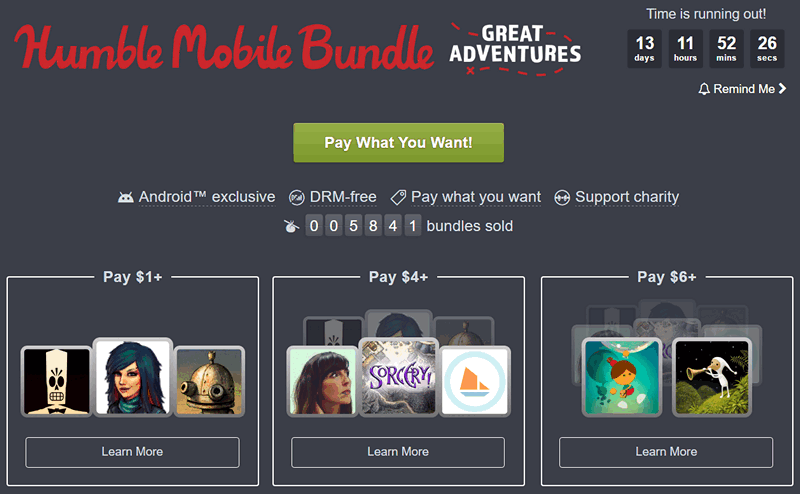 Humble Mobile Bundle: Great Adventures. Очередной набор игр (Grim Fandango Remastered, Lumino City м прю) скачать которые можно за символическую цену