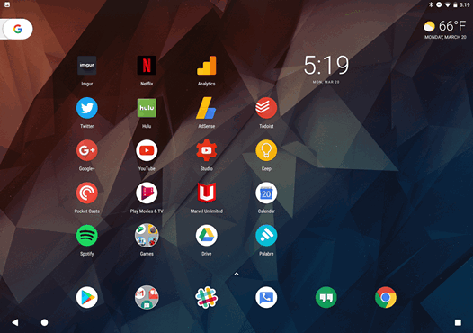 Обновление Android 7.1.2 для планшета Pixel C выпущено. Новый лончер, обновленное меню последних приложений и пр.
