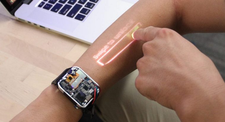LumiWatch — концепт умных часов с виртуальным сенсорным дисплеем на руке пользователя