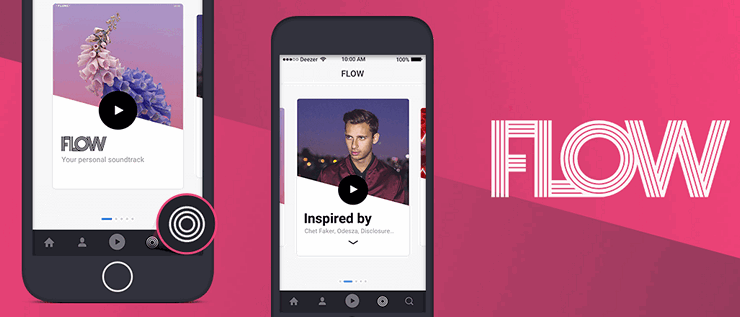 Deezer Music получил новую вкладку FLOW на которой вы найдете музыку подобранную специально для вас