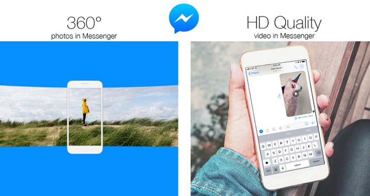 Facebook Messenger получил возможность делиться 360-градусными панорамами и HD видео