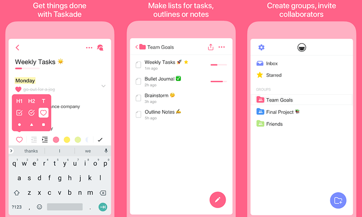 Новые приложения для мобильных. Taskade – простой и удобный список дел и диспетчер задач для Android