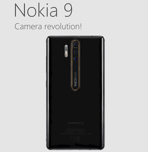 Nokia 9. Полные технические характеристики смартфона оснащенного камерой с тремя объективами просочились в Сеть 