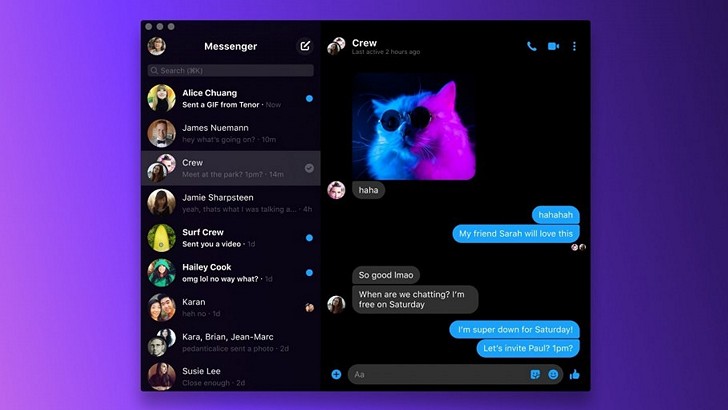 Facebook Messenger для Windows и macOS выпущен 