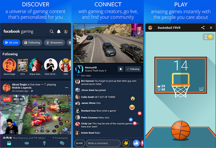 Facebook Gaming. Приложение для стриминга игр и общения с геймерами на мобильных устройствах