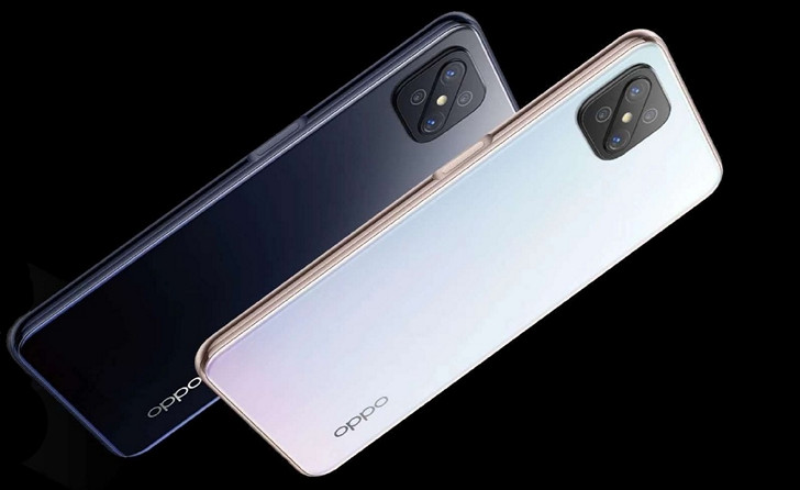 OPPO A92s на подходе. Двойная фронтальная камера, дисплей с частотой 120 Гц, 5G модем и процессор MediaTek Dimensity 800