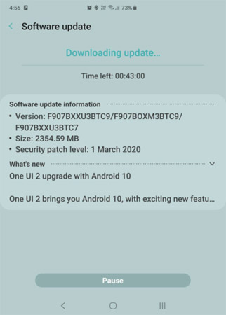 One UI 2.1 на базе Android 10. Обновление для Samsung Galaxy Fold 5G выпущено