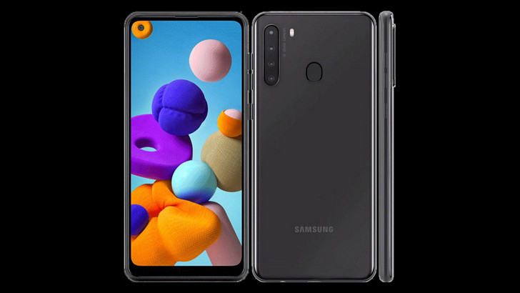 Samsung Galaxy A21 официально. Камера с четырьмя объективами, дисплей с отверстием и батарея с емкостью 4000 мАч за $249