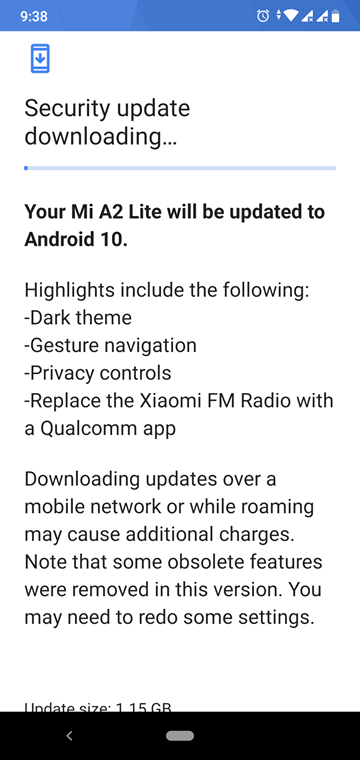 Android 10 для Xiaomi Mi A2 Lite