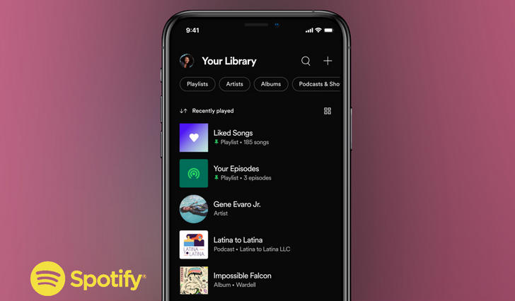 Spotify. Новый интерфейс библиотеки музыки и подкастов станет доступен всем пользователям iOS и Android версий приложения уже на днях