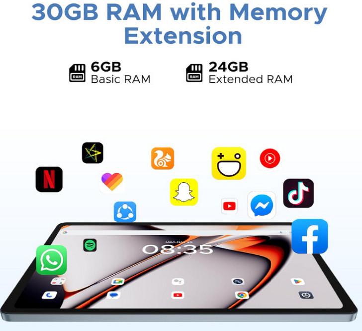 DOOGEE U11 Pro: мощный планшет с 30 ГБ оперативной памяти и полным комплектом аксессуаров