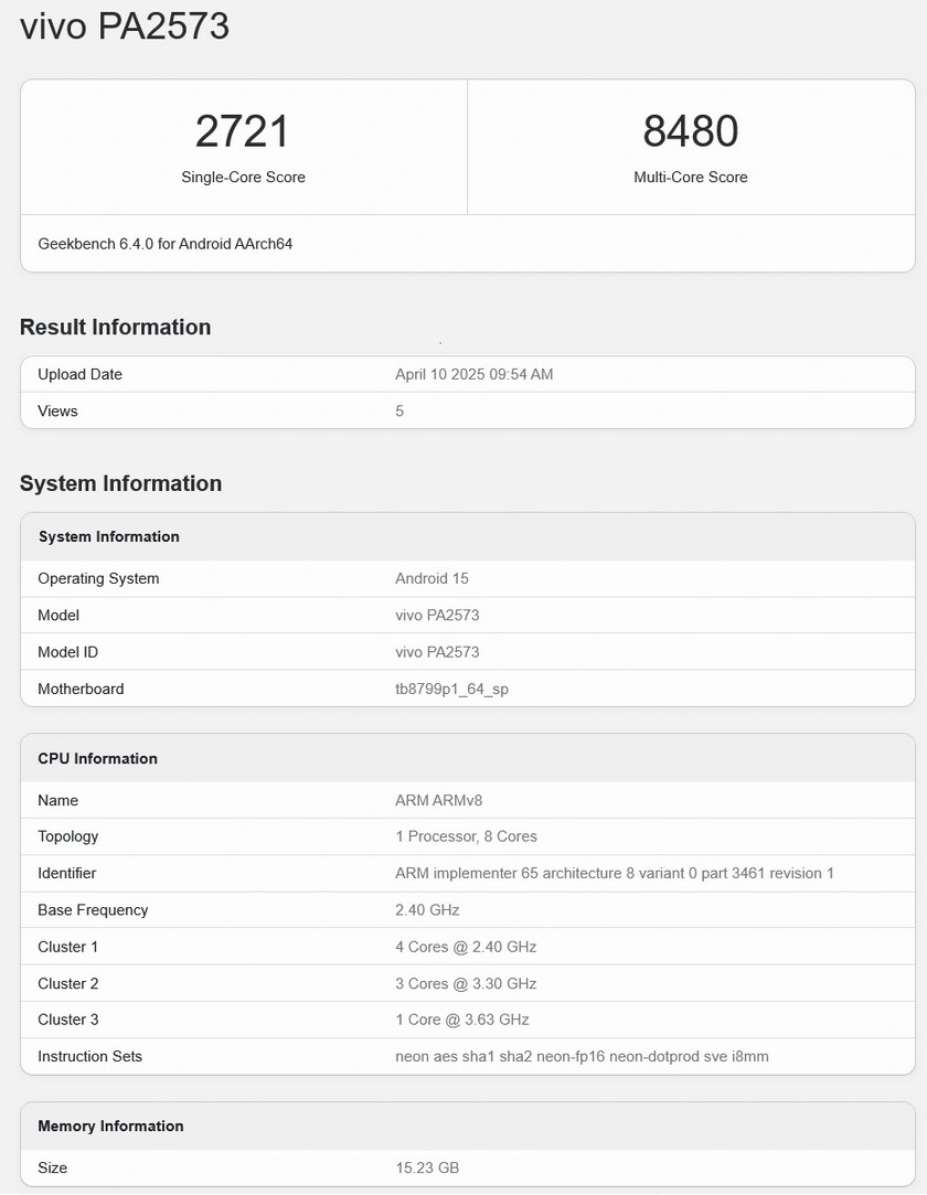 Vivo Pad5 Pro: первый планшет с чипом Dimensity 9400 показал свою мощь в сети
