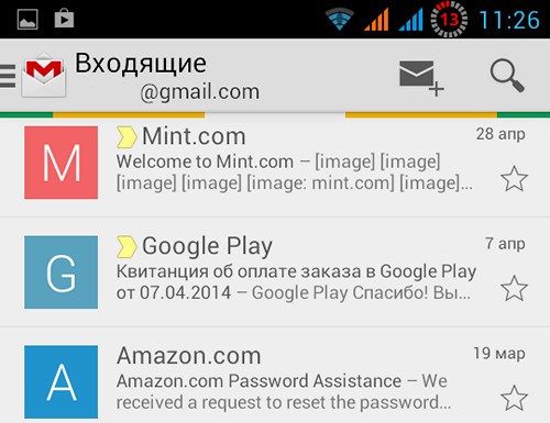 Скачать APK файл Gmail 4.8. Обновленный интерфейс, возможность печати или сохранения вложений в Google Диск и пр