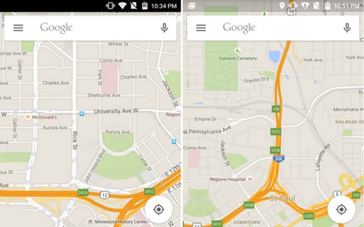 Программы для Android. Карты Google обновились до версии 9.9. Полупрозрачная панель состояния и поиск мест, отмеченных в событиях