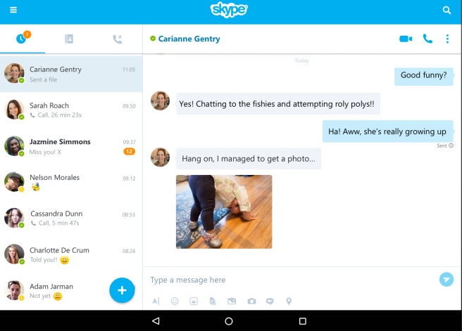 Программы для мобильных. Skype для Android обновился до версии 7.0. Новый интерфейс на планшетах, обновленная система поиска и пр.