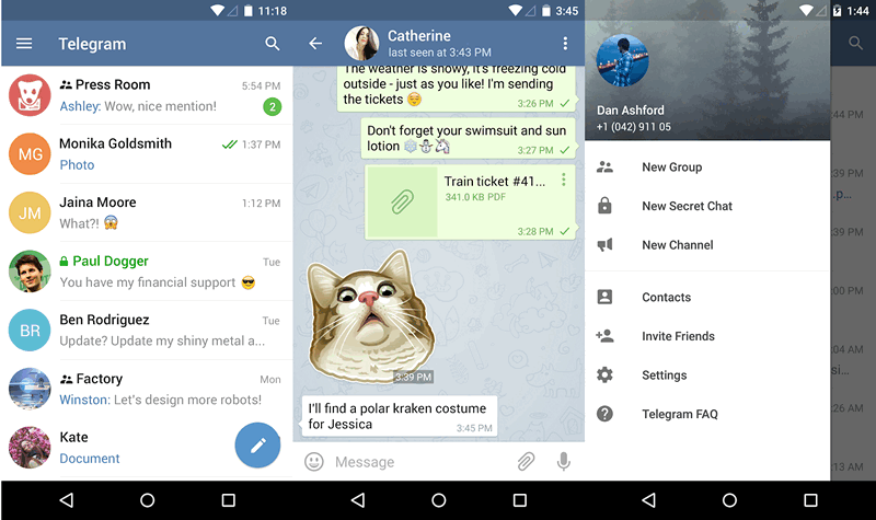 Программы для Android. Мессенджер Telegram обновился до версии v3.9.0. Редактирование отправленных сообщений, группирование людей, ярлыки чатов на домашнем экране и пр.