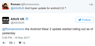 Обновление Android Wear 2.0 для Asus ZenWatch 3 выпущено и начало поступать на часы