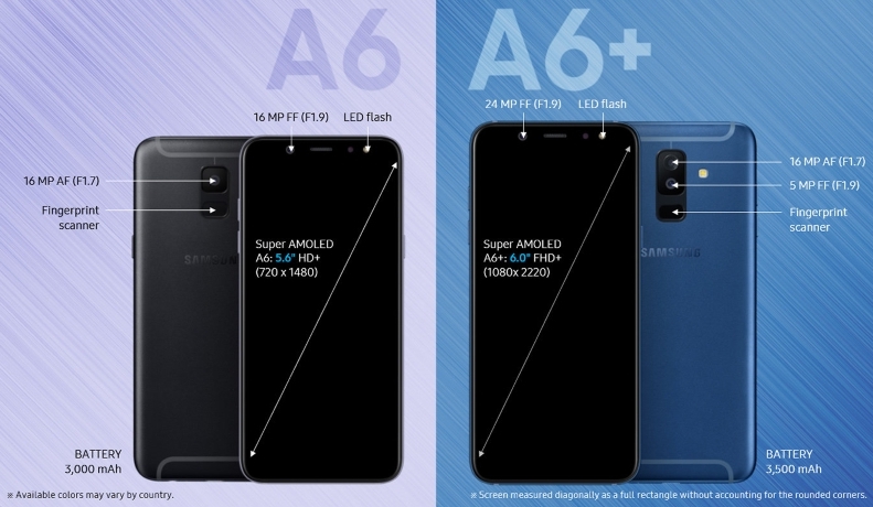 Samsung Galaxy A6 и Galaxy A6+. Новые модели смартфонов засветились на официальном сайте производителя