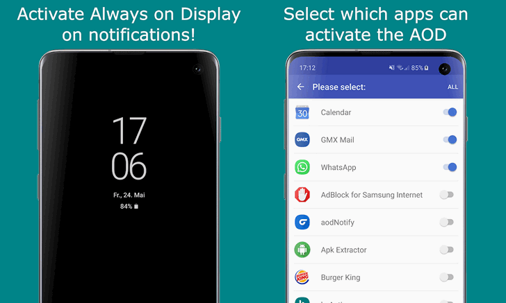 Новые приложения для Android. aodNotify – индикация наличия уведомлений на Always On дисплее вашего Samsung Galaxy