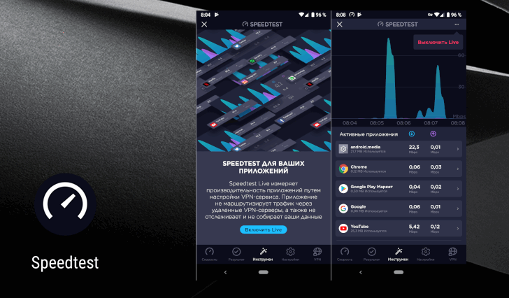 Приложения для Android. Speedtest.net от Ookla обновился и теперь умеет следить за трафиком каждого из приложений на вашем устройстве