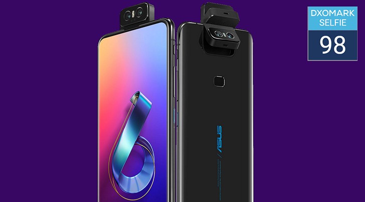 Asus ZenFone 6 оснащенный откидывающейся камерой стал лидером тестов DxOMark на качество съемки селфи