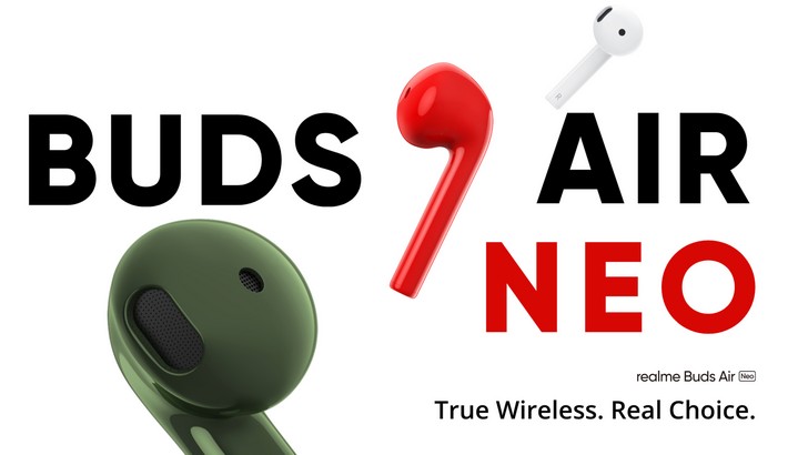 Realme Buds Air Neo беспроводные наушники с поддержкой Google Fast Pair и защитой от влаги за $40