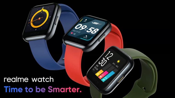 Realme Watch. Первые умные часы этой компании официально: 1.4-дюймовый дисплей, датчик SpO2 и водонепроницаемый корпус за $52