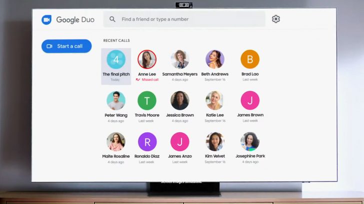 Google Duo – приложение для видеозвонков теперь поддерживается телевизорами Samsung