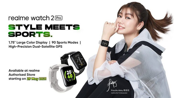 Realme Watch 2 Pro. Недорогие умные часы с 1.75-дюймовым экраном, GPS приемником, водонепроницаемым корпусом, и временем автономной работы до 14 дней