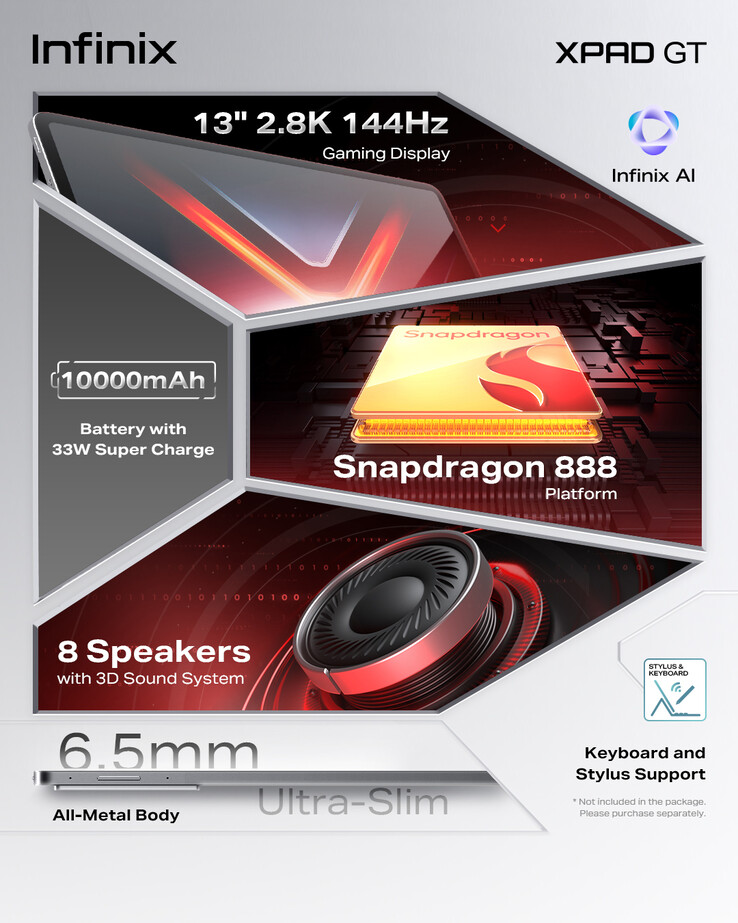 Infinix Xpad GT: доступный игровой планшет с экраном 144 Гц