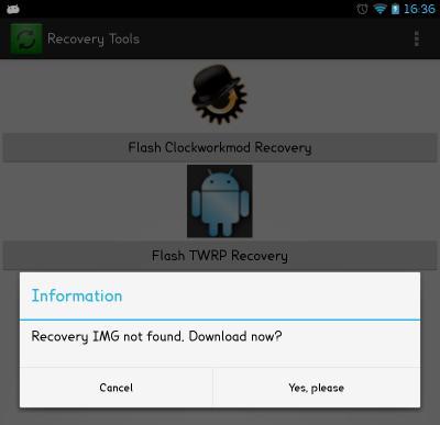 Установка ClockworkMod или TWRP рекавери на планшет или смартфон с помощью Recovery Tools в один клик