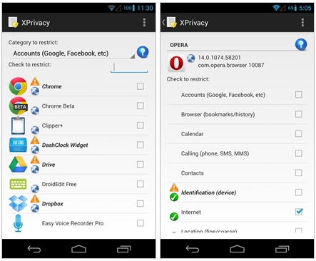 Программы для Android. XPrivacy позволяет контролировать права приложений, установленных на вашем планшете или телефоне.