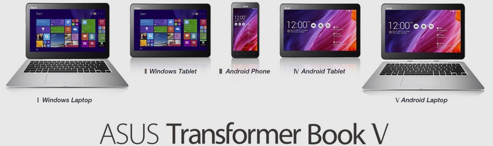 Asus Transformer Book V. Гибрид планшета, смартфона и ноутбука работающего под управлением операционной системы Android и Windows 8.1