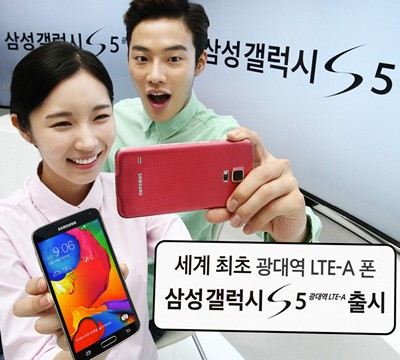 Samsung Galaxy S5 LTE-A с экраном QHD разрешения и процессором Qualcomm Snapdragon 805 представлен в Корее
