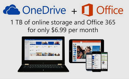 Microsoft предоставляет 15 ГБ места в облачном хранилище каждому, и один терабайт -подписчикам  Office 365