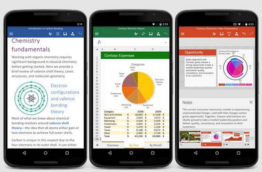 Microsoft Office для Android смартфонов доступен для скачивания в Play Маркет