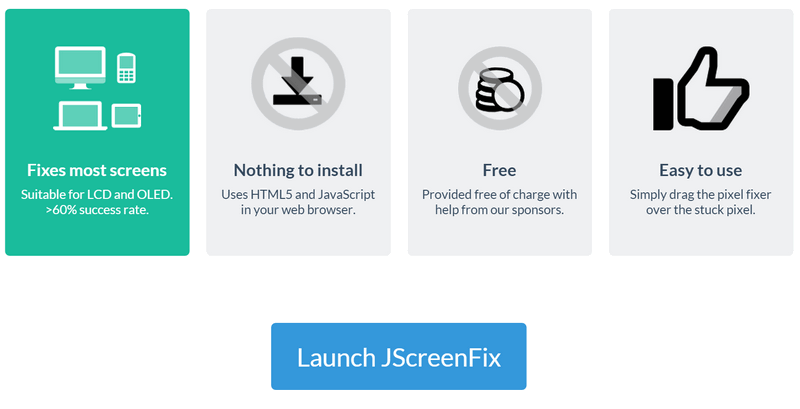 Вылечить битые пиксели на экране смартфона, планшета, ноутбука или ПК можно с помощью JScreenfix