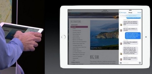 Apple iPad вместе с iOS 9 получит возможность запуска нескольких приложений на разделенном экране   