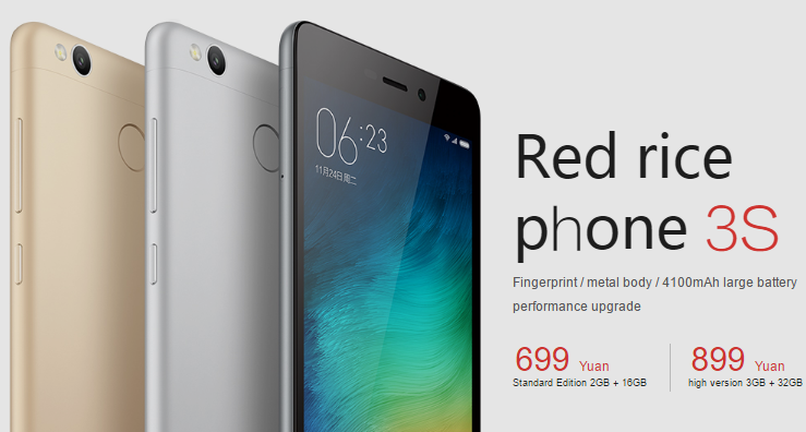 Xiaomi Redmi 3S с мощным процессором Snapdragon 430 на борту поступает в продажу по цене от $106