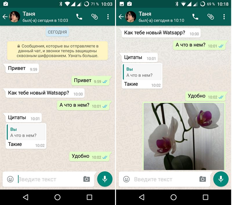 Программы для мобильных. WhatsApp для Android обновился до версии 2.16.118 получив возможность цитирования сообщений в чате