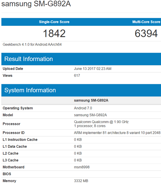 Samsung Galaxy S8 Active с процессором Snapdragon 835 засветился в тесте Geekbench 