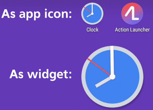 Android O получит анимированный значок для приложения часов, который вскоре станет доступен и пользователям лончера Actoin Launcher в более ранних версиях этой операционной системы