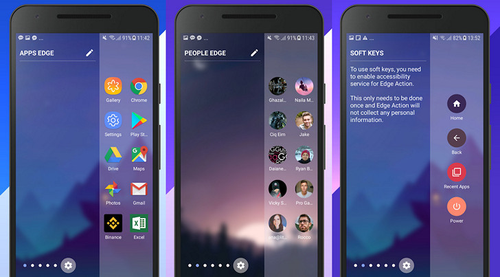 Панель Edge как на флагманах Samsung на любом Android смартфоне