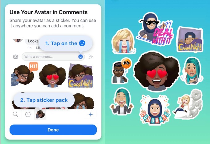 Facebook представила аватары, которые по сути являются аналогом Bitmoji