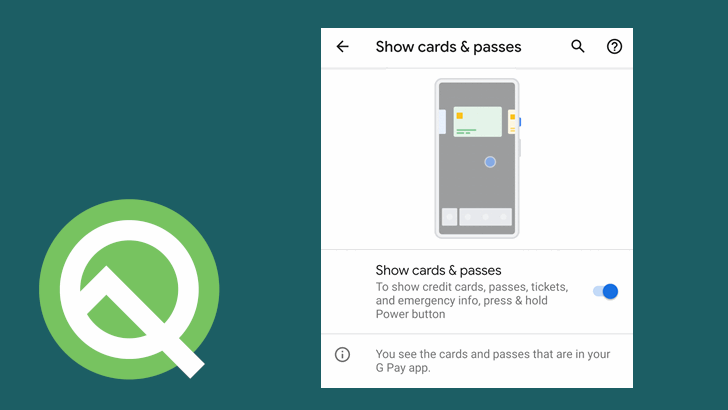 Android 10 даст нам возможность менять платежные карты для бесконтактной оплаты прямо из меню питания