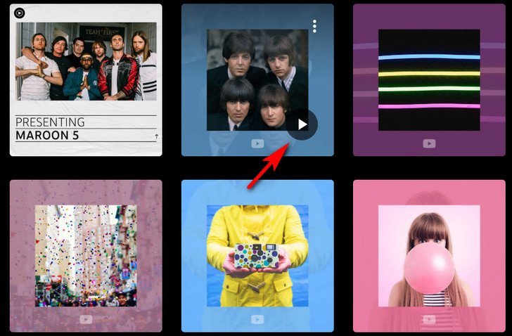 Веб-версия YouTube Music теперь умеет проигрывать альбомы не открывая их, а просто кликом по кнопке на обложке