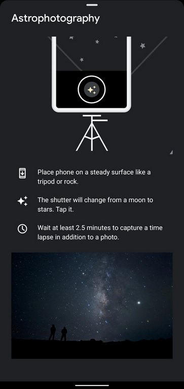 Приложение Google Камера с новыми возможностями в области съемки звездного неба выпущено