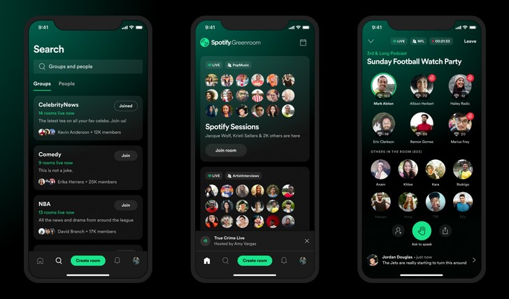 Новые приложения для мобильных. Greenroom от Spotify – конкурент Clubhouse